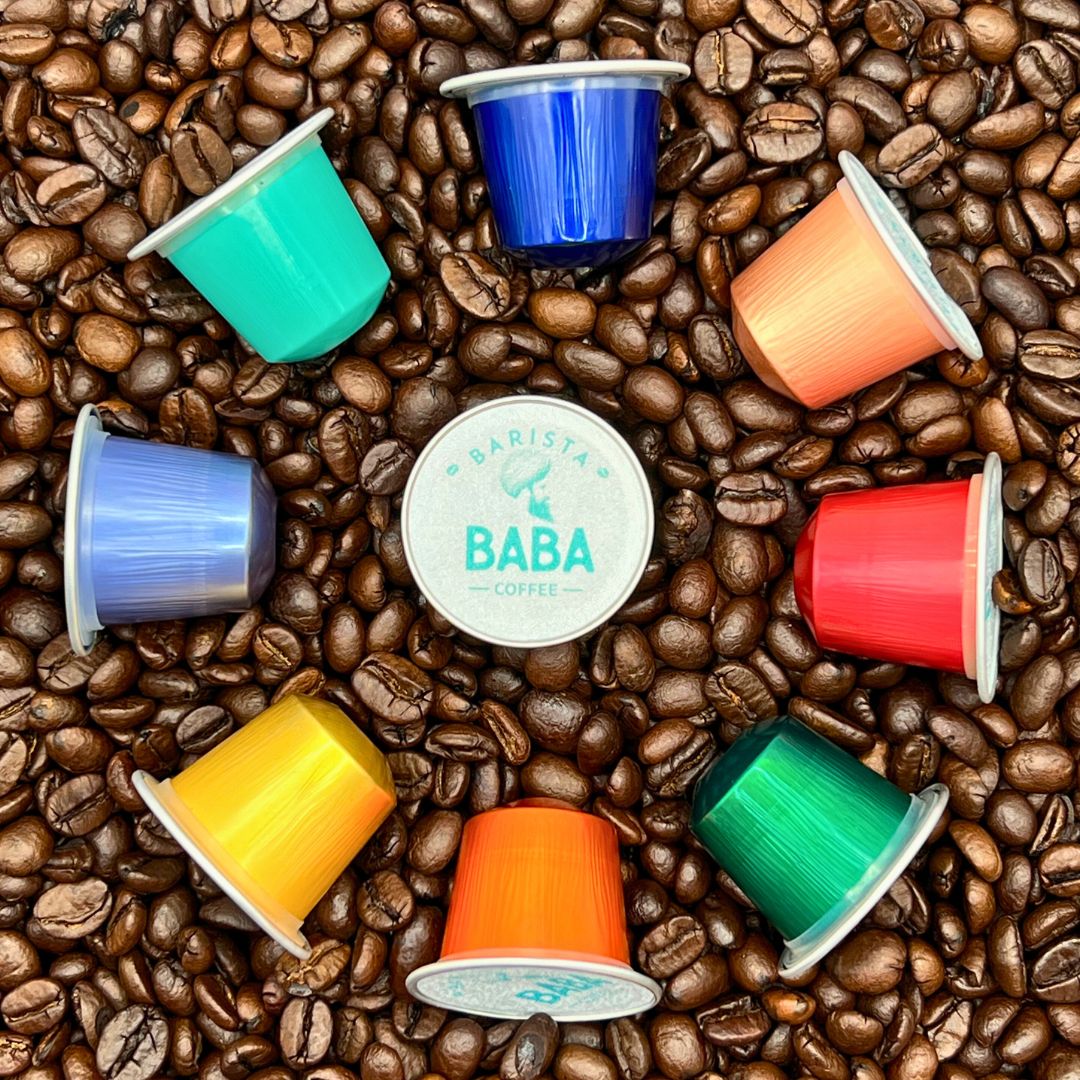 Variety Pack of Nespresso Compatible Coffee Capsules by Barista Baba Coffee